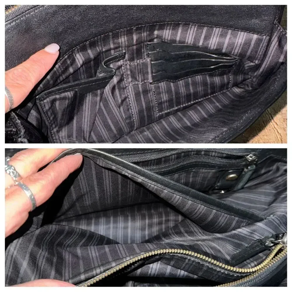 Tumi SOMERSET Leather MESSENGER Beacon Hill Laptop Computer Bag Black 68570 $395